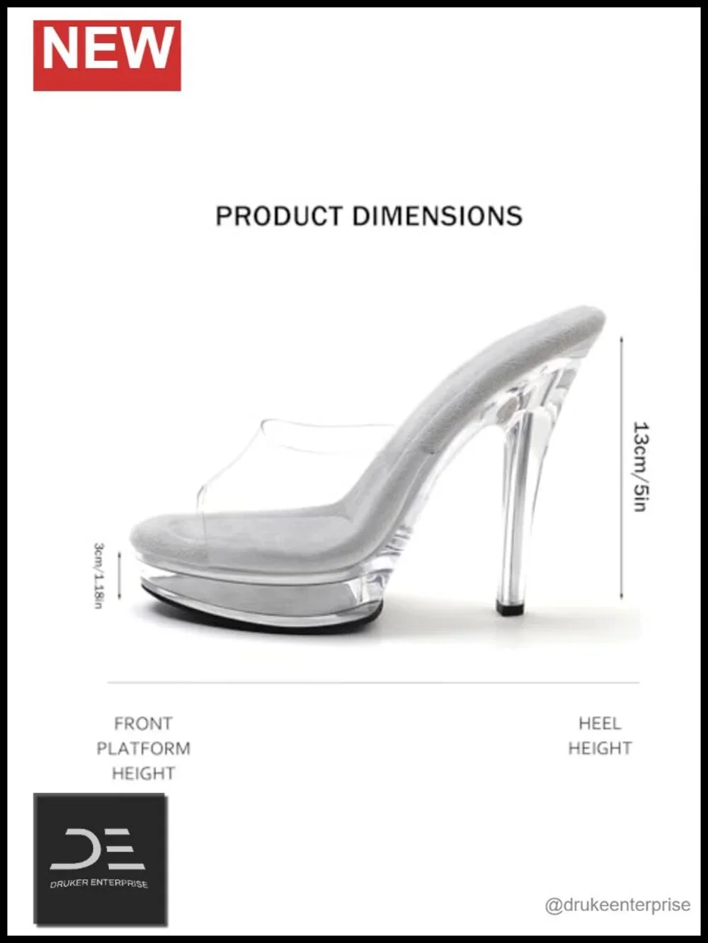 Clear Platform Heels, Stiletto Sandals, Pole Dance Shoes, 5in Heel